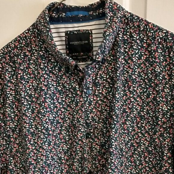 Denim & Flower Other - Denim & Flower by Ricky Singh Floral Button Down Men’s Shirt,  Size Large.